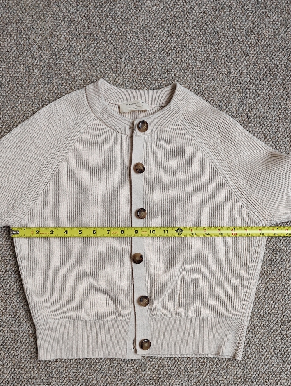 Sezane Sonnie Cardigan In Cream, Size Small - Picture 11 of 15